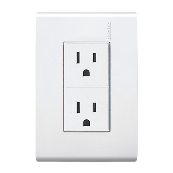 TOMACORRIENTE DUPLEX POLARIZADA 2P+T 15