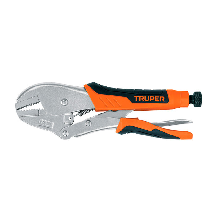 Pinza de presión 10" mordaza recta mango de vinil