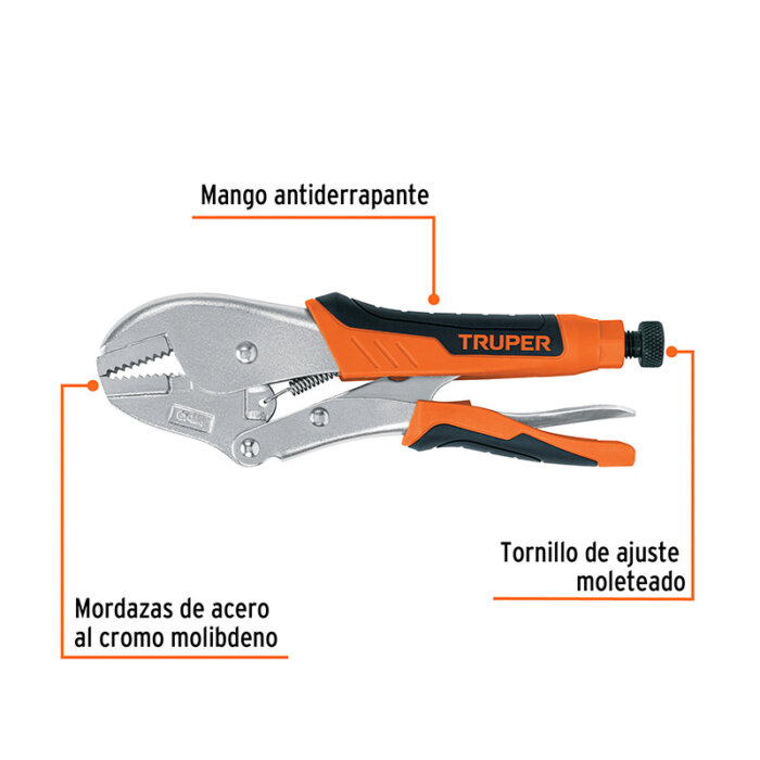 Pinza de presión 10" mordaza recta mango de vinil - Image 3