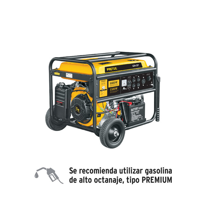 Generador portátil 6.6 kW motor a gasolina